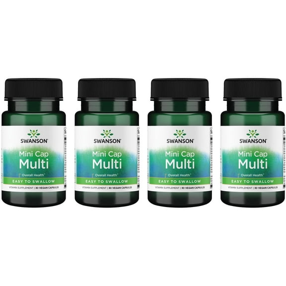 Swanson Daily Multivitamin without Minerals 30 Veg Capsules (4 Pack)