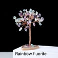 thumbnail image 4 of Super Mini Crystal Money Tree Copper Wire Wrapped W/ Agate Slice Base Healing Gemstone Yoga Feng Shui Trees Home Crystal Decor, 4 of 18
