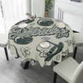thumbnail image 2 of Eveokoki Tablecloth Round 60 Inch Saint Patrick Monochrome Table Cloth Farmhouse St Patrick's Day Tablecloth for Kitchen Holiday Picnic Party Dinner Room Outdoor Decor, 2 of 5