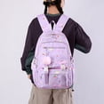 thumbnail image 4 of Weebloom School Backpack For Kids Girls Cute Minimalist Colorful Lightweight Daypack Bookbag Elementary Middle School Purple, 4 of 5