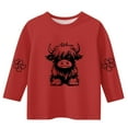 thumbnail image 4 of Lovzfmll T-Shirt Graphique à Manches 3/4 pour Enfants, Col Rond Décontracté, Style Col Rond pour Petites Filles 7-8 Ans, 4 of 4