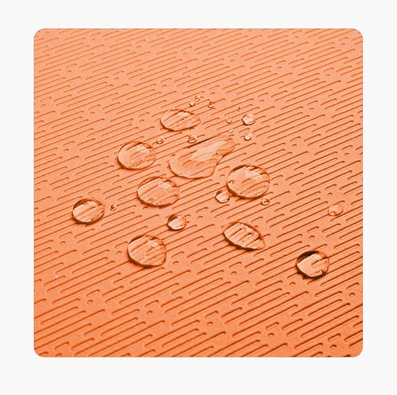 HExtra Thick TPE Yoga Mat - 72"x 32" Thickness 1/2 Inch -Eco Friendly SGS Certified - With High Density Anti-Tear Exercise Bolster For Home Gym Travel & Floor Outside