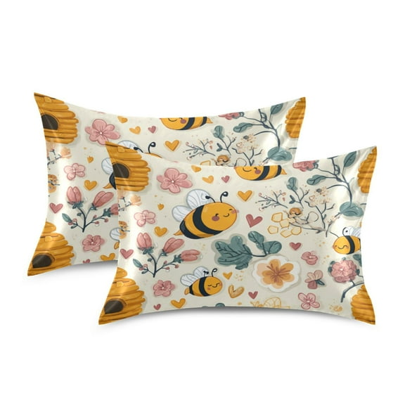 Silky Satin Standard Pillowcases For Hair And Skin Children's Style Patterns