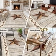 thumbnail image 6 of Area Rug 60×96in, Vintage Shabby Country Star Floor Carpet Living Room Rug, Farmhouse Retro Wood Board Non-Slip Welcome Mat Indoor Rugs for Bedroom Dining Room, 6 of 9
