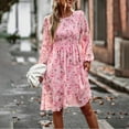 thumbnail image 3 of Vestido de Manga Larga Ticfox para Mujer Rosa L, 3 of 9