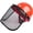 Red, variant on Safety with Mesh, Weed Whacking Masks, Safety FaceShield with Mesh Visor for Weed Eating Whacking Yard Work Chainsaw Protective Helmet
