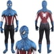 thumbnail image 3 of Adultos niños Halloween Capitán América Spidercosplay disfraz superhéroe Zentai traje juego hombres niños mono fiesta mono, 3 of 5