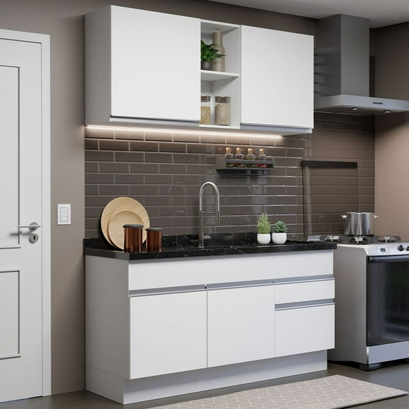 Cocina Integral Completa Madesa Glamy 150cm Blanco