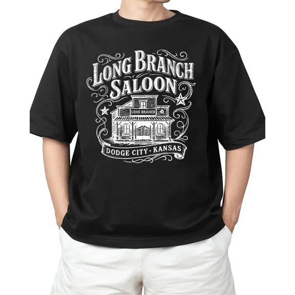 Gunsmoke Long Branch Saloon Adult Graphic Cotton Unisex T-Shirt up to size 5XL