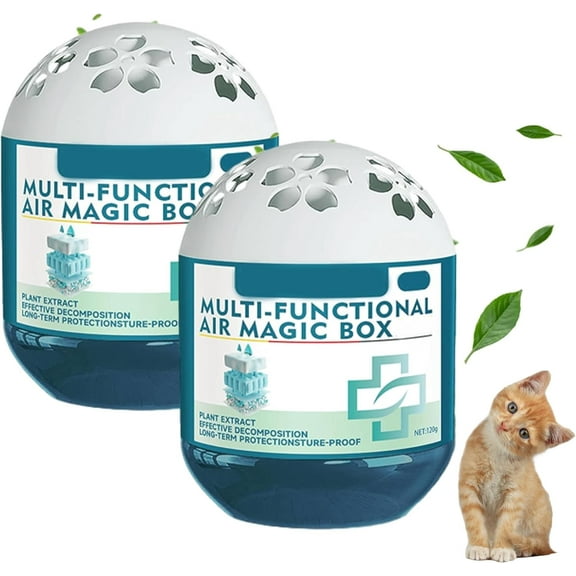 2026 Indoor Air Purification Dust Removal Magic Box, Multi Functional Air Magic Box, 4.23oz Multi-functional, For Pet Areas, Home (2pcs, Lemon)