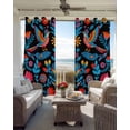 thumbnail image 6 of Spring Floral Blackout Curtains for Bedroom Living Room Darkening Curtains 54 Inch Long Modern Abstract Art Birds Short Curtain for Small Window Treatment Thermal Insulated Grommet Drapes 42"x54"x2, 6 of 9
