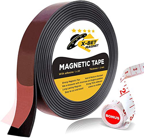 4 Wide 1/16 Thick 25 Feet Master Magnetics Flexible Magnet Strip with Adhesive Back 1 Roll