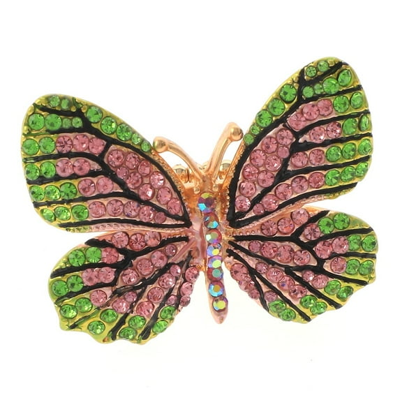 Large Crystal Butterfly Stretch Ring