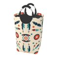 thumbnail image 1 of DouZhe 50L Rectangular Laundry Basket, Beige Boho Arrows Feathers Prints Waterproof Foldable Laundry Hamper with Aluminum Handles, 1 of 6