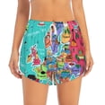thumbnail image 2 of Fotbe Cartoon Map Of Europe Womens High Waist Running Shorts Athletic Workout Quick Dry Shorts for Women with Pockets Gym Yoga Summer Shorts-Medium, 2 of 9