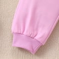 thumbnail image 5 of Girls 2Pcs Outfit Set Children Long Sleeved Hoodie Pants Cute Casual Set for 6-24 Months 2T 3T 4T 5T 6T Children Purple,3-4 Years, 5 of 9