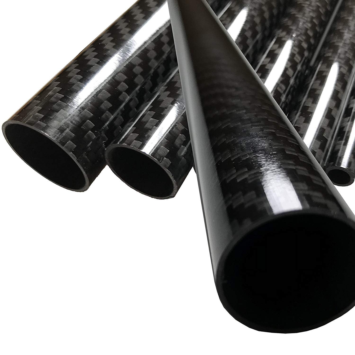 Tubes 2 3K Roll Wrapped 100% Carbon Fiber Tube Glossy Surface - Carbon Fiber Tubes 25mm x 23mm x 1000mm 2 