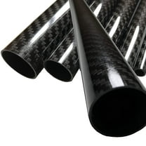 2 Carbon Fiber Tubes - 25mm x 23mm x 1000mm - 3K Roll Wrapped 100% Carbon Fiber Tube Glossy Surface -2 Tubes