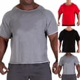 thumbnail image 5 of Men Casual Round Neck Cotton T-shirt Fitness Gym Wear Bodybuilding Workout Tee, 5 of 6