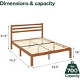 thumbnail image 2 of Bamboo platform bed frame with headboard, no box spring required, full size, 2 of 4