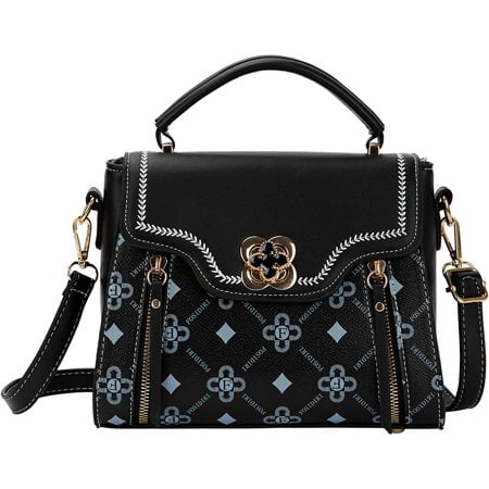 Rinder Top Handdle Handbags For Women Fashion Leather Print Hobo Handbags Crossbody Shoulder Bag Satchel Purse