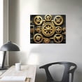 thumbnail image 3 of ONETECH Large Vintage Steampunk Gear Canvas Wall Art Abstract Industrial Mechanical Wheel Teamwork Gift 20\x16\, 3 of 4