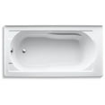 thumbnail image 4 of Kohler K-1184-La Devonshire Collection 60" Three Wall Alcove Soaking Bath Tub - White, 4 of 5