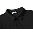 thumbnail image 3 of Arshiner Boys Long Sleeve Polo Shirt Performance School Uniform Pique Button Closure Shirt Black 11-12 Years 160 Black, 3 of 7
