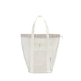 thumbnail image 1 of Bolsas de playa de malla de gran capacidad con compartimentos, impermeables, portátiles, para llevar al hombro. Blanco, 1 of 9