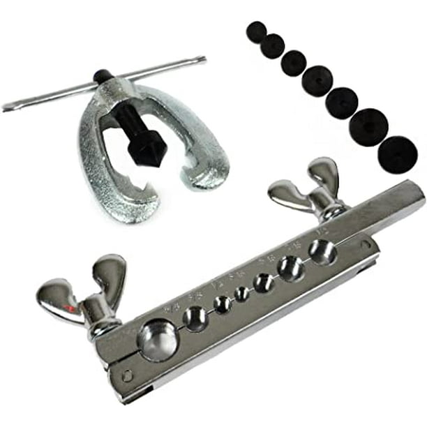 Double Flaring Brake Line Tool Kit with Fittings (9 Piece Set