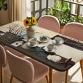 thumbnail image 3 of Texas Stars Vintage Table Cloths for 3 Foot Rectangle Tables, Bless OurHome Pots Country Wood Grain Patio Waterproof Elastic Fitted Tablecloths, Washable Rectangular Table Cover for Camping, 3 of 8