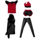 thumbnail image 2 of Ropa de muñeca femenina en miniatura a escala 1/6, pantalones de chándal, conjunto de chándal de moda para mujer, conjunto de chándal para mujer de 12 Rojo Hugo muñeca con capucha, 2 of 7