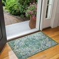 thumbnail image 5 of Boho Decor Front Door Mats, Farmhouse Style Indoor Outdoor Bohemian Non-Slip Floor Mat for Home Entrance, Bedroom, Kitchen & Bathroom, Vintage Laundry Area Rug 17''''x30'''' Blue-Green, 5 of 6