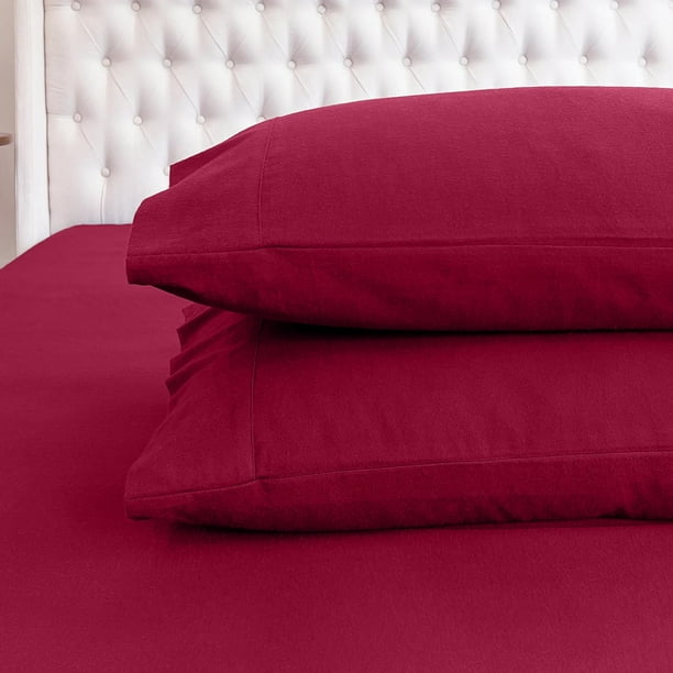 My pillow Giza flannel sheet shops set king size burgundy