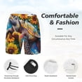 thumbnail image 3 of Balery Sunflower Turtle Bañador para hombre, shorts de playa de secado rápido con entrepierna y forro de compresión-Small, 3 of 6