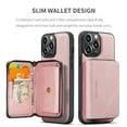 thumbnail image 3 of ELEHOLD Luxury Wallet Case for iPhone 14 6.1inch PU Leather Purse Case with Detachable Card Slots Zipper Pocket Kickstand Function Shockproof Case, Pink, 3 of 8