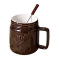 thumbnail image 1 of Taza para fondue de chocolate con tenedor, calentador portátil, taza para fondue, taza para derretir chocolate Marrón, 1 of 9