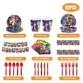 thumbnail image 4 of Decoración para fiesta de cumpleaños de Disney Inside Out 2, vasos de papel, platos, mantel, telón de fondo, juego de vajilla, globos, suministros, regalos para niños, 4 of 5