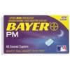 Bayer Extra Strength Caplets, PM Relief, 500 mg, 40 ea (Pack of 2)