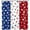 style1119-Red Blue, variant on Freedom Patriotic Shower Curtain 72x72 Inches, Red Blue Stars Cursive Script Design, Polyester Fabric with 12 Hooks, USA Independence Day Bathroom Decor