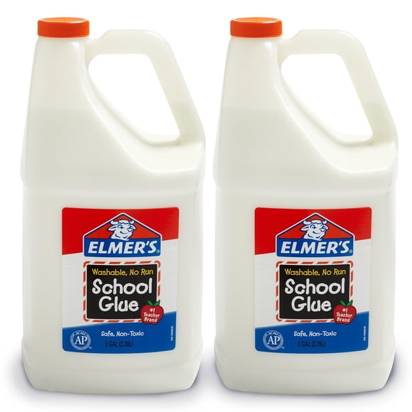 Elmer's Colle, Colle Scolaire Liquide, Lavable, 1 Gallon, Lot de 2