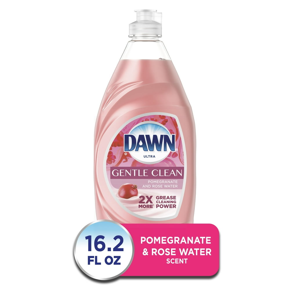 Dawn Gentle Clean Ultra Liquid Dish Soap, Pomegranate & Rose Water, 16.