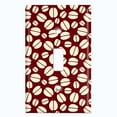 thumbnail image 2 of Metal Light Switch Wall Plate Outlet Cover (Coffee Espresso Mocha Bean Pattern Brown - Single Toggle), 2 of 2