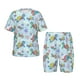 thumbnail image 1 of Balery Colorful Sea Turtle Conjunto de Pijama Infantil de Manga Corta con Estampado – Ropa de Dormir de Algodón Suave-3X-Large, 1 of 6