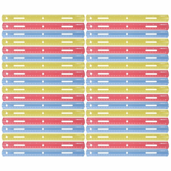 Westcott Plastic Ruler, 12", Pack of 36