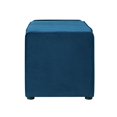 thumbnail image 4 of Posh Living Jake 17.7" Hidden Lift Top Velvet Shoe Storage Bench in Navy, 4 of 8