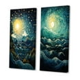 thumbnail image 3 of Designart "Blue Yellow Ocean Rhapsody II" Ocean Wall Art Set Of 2 - Teal Beach Wall Decor Set Of 2, 3 of 6