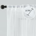 thumbnail image 4 of ZOPZO Sheer Voile Curtains for Bedroom, Pure White, 52W x 95L Inch, Semi Transparent Rod Pocket Window Panels, Set of 2 Drapes, 4 of 7
