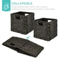 thumbnail image 4 of Best Choice Products 13x13in Hyacinth Storage Baskets, Set of 5 Multipurpose Collapsible Organizers - Black, 4 of 8