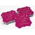 thumbnail image 4 of Inkdotpot Hang Tags Merry Christmas & Happy Text Favor Bracket Shape Gift Tags Real Gold Foil Bonbonniere Tag Pack Of 100, 4 of 7